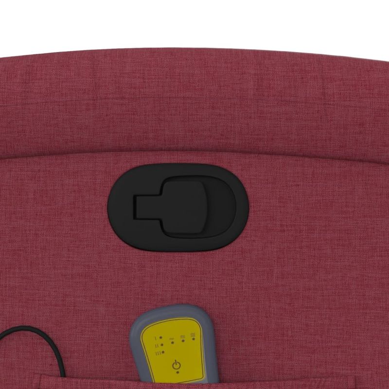 Ingrijire personala si Cosmetice - Sanatate si wellness - Articole wellness - Fotolii de masaj - Fotoliu rabatabil de masaj cu ridicare, rosu vin, textil - Infinity.ro