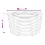 Casa si Gradina - Mobilier - Organizare si depozitare - Cutii depozitare - Cos de depozitare, maro si alb, Ø40x25 cm, bumbac - Infinity.ro