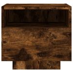Casa si Gradina - Mobilier - Comode si corpuri - Noptiere - Noptiere cu lumini LED, 2 buc., stejar fumuriu, 40x39x37 cm - Infinity.ro