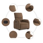 Casa si Gradina - Mobilier - Scaune si fotolii - Fotolii - Fotoliu rabatabil cu ridicare pe verticala, maro, textil - Infinity.ro