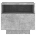 Casa si Gradina - Mobilier - Comode si corpuri - Noptiere - Noptiere cu lumini LED, 2 buc., gri beton, 40x39x37 cm - Infinity.ro