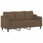Casa si Gradina - Mobilier - Canapele si coltare - Canapele - Canapea cu 3 locuri, maro, 180 cm, material textil - Infinity.ro