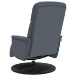 Casa si Gradina - Mobilier - Scaune si fotolii - Fotolii - Fotoliu rabatabil cu taburet, gri inchis, catifea - Infinity.ro
