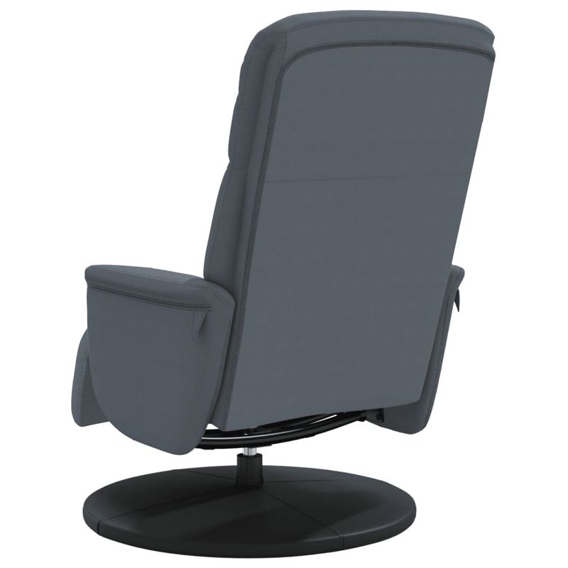 Casa si Gradina - Mobilier - Scaune si fotolii - Fotolii - Fotoliu rabatabil cu taburet, gri inchis, catifea - Infinity.ro