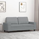 Casa si Gradina - Mobilier - Canapele si coltare - Canapele - Canapea cu 2 locuri, gri deschis, 140 cm, material textil - Infinity.ro