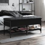 Casa si Gradina - Mobilier - Organizare si depozitare - Bancute - Banca de pantofi, negru, 102x42x45 cm, lemn prelucrat - Infinity.ro