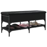 Casa si Gradina - Mobilier - Organizare si depozitare - Bancute - Banca de pantofi, negru, 102x42x45 cm, lemn prelucrat - Infinity.ro