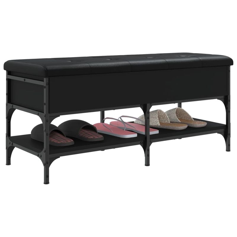 Casa si Gradina - Mobilier - Organizare si depozitare - Bancute - Banca de pantofi, negru, 102x42x45 cm, lemn prelucrat - Infinity.ro