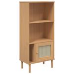 Casa si Gradina - Mobilier - Biblioteci si rafturi - Biblioteci - Biblioteca SENJA aspect ratan maro 60x35x130 cm lemn masiv pin - Infinity.ro