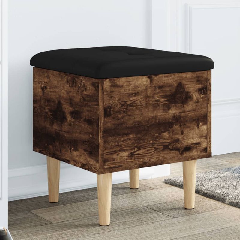 Casa si Gradina - Mobilier - Organizare si depozitare - Bancute - Banca de pantofi, stejar fumuriu, 42x42x46 cm, lemn prelucrat - Infinity.ro