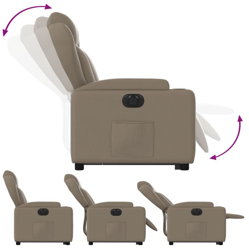 Casa si Gradina - Mobilier - Scaune si fotolii - Fotolii - Fotoliu rabatabil electric cu ridicare, cappuccino - Infinity.ro
