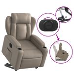 Casa si Gradina - Mobilier - Scaune si fotolii - Fotolii - Fotoliu rabatabil electric cu ridicare, cappuccino - Infinity.ro