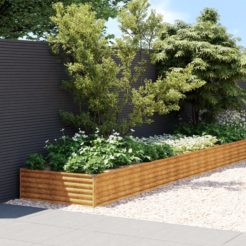 Casa si Gradina - Gradinarit si plante - Plante si ghivece - Ghivece si suporturi - Strat inaltat de gradina, 960x100x36 cm, otel corten - Infinity.ro