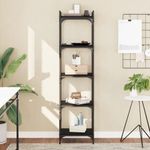 Casa si Gradina - Mobilier - Biblioteci si rafturi - Biblioteci - Biblioteca cu 5 niveluri, negru, 40x30x154 cm, lemn prelucrat - Infinity.ro
