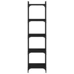 Casa si Gradina - Mobilier - Biblioteci si rafturi - Biblioteci - Biblioteca cu 5 niveluri, negru, 40x30x154 cm, lemn prelucrat - Infinity.ro