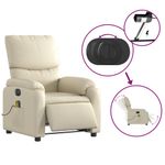 Ingrijire personala si Cosmetice - Sanatate si wellness - Articole wellness - Fotolii de masaj - Fotoliu electric de masaj rabatabil, crem, piele ecologica - Infinity.ro