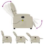 Ingrijire personala si Cosmetice - Sanatate si wellness - Articole wellness - Fotolii de masaj - Fotoliu electric de masaj rabatabil, crem, piele ecologica - Infinity.ro