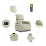Ingrijire personala si Cosmetice - Sanatate si wellness - Articole wellness - Fotolii de masaj - Fotoliu electric de masaj rabatabil, crem, piele ecologica - Infinity.ro