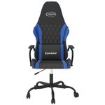 PC, gaming si accesorii - Gaming - Accesorii gaming - Scaune gaming - Scaun de gaming de masaj, negru si albastru, piele ecologica - Infinity.ro