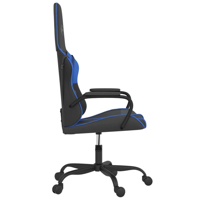PC, gaming si accesorii - Gaming - Accesorii gaming - Scaune gaming - Scaun de gaming de masaj, negru si albastru, piele ecologica - Infinity.ro