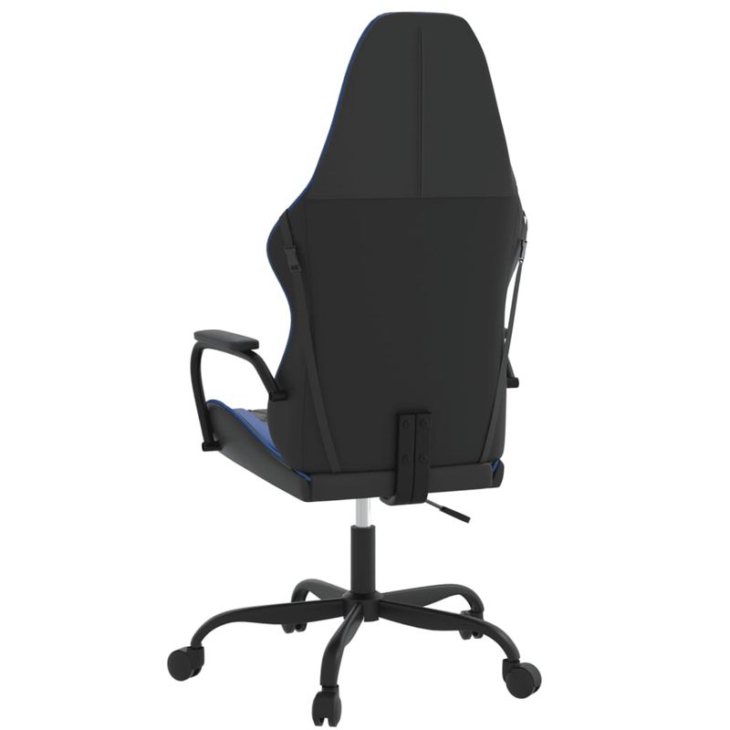 PC, gaming si accesorii - Gaming - Accesorii gaming - Scaune gaming - Scaun de gaming de masaj, negru si albastru, piele ecologica - Infinity.ro