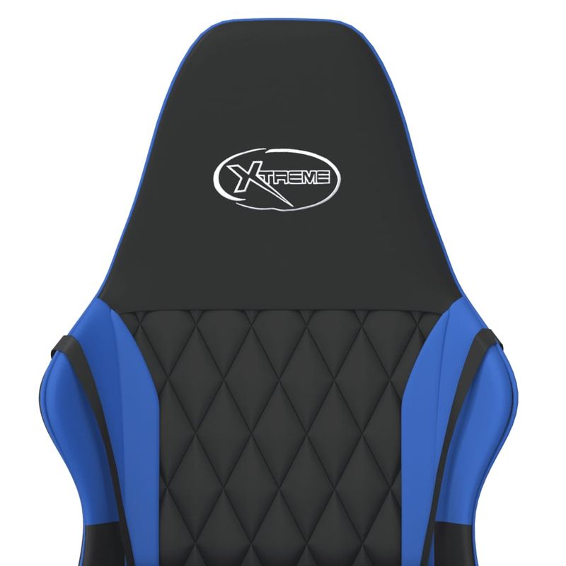 PC, gaming si accesorii - Gaming - Accesorii gaming - Scaune gaming - Scaun de gaming de masaj, negru si albastru, piele ecologica - Infinity.ro