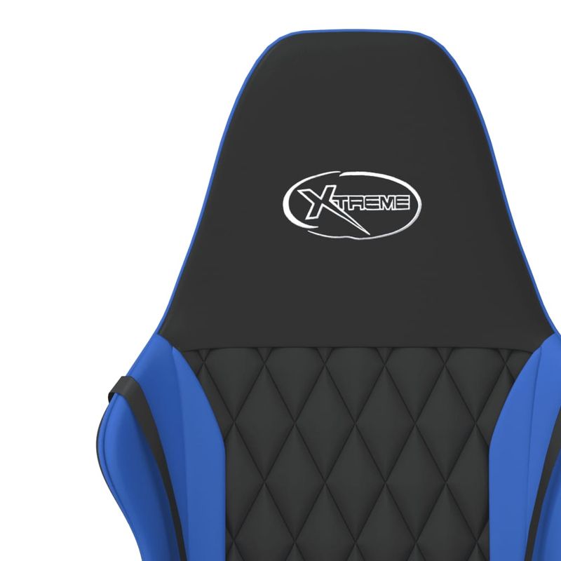 PC, gaming si accesorii - Gaming - Accesorii gaming - Scaune gaming - Scaun de gaming de masaj, negru si albastru, piele ecologica - Infinity.ro