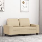 Casa si Gradina - Mobilier - Canapele si coltare - Canapele - Canapea cu 2 locuri, crem, 120 cm, material textil - Infinity.ro