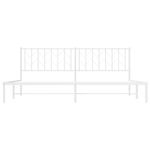 Casa si Gradina - Mobilier - Paturi si accesorii - Paturi - Cadru de pat metalic cu tablie, alb, 200x200 cm - Infinity.ro