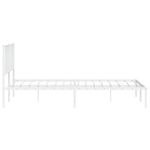 Casa si Gradina - Mobilier - Paturi si accesorii - Paturi - Cadru de pat metalic cu tablie, alb, 200x200 cm - Infinity.ro