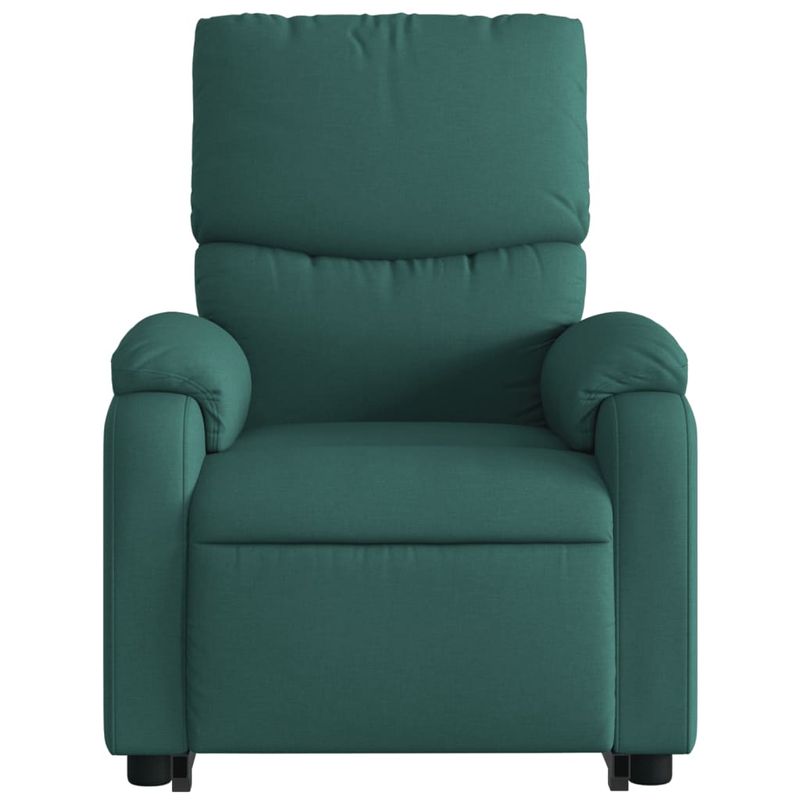 Casa si Gradina - Mobilier - Scaune si fotolii - Fotolii - Fotoliu electric rabatabil cu ridicare, verde inchis, textil - Infinity.ro