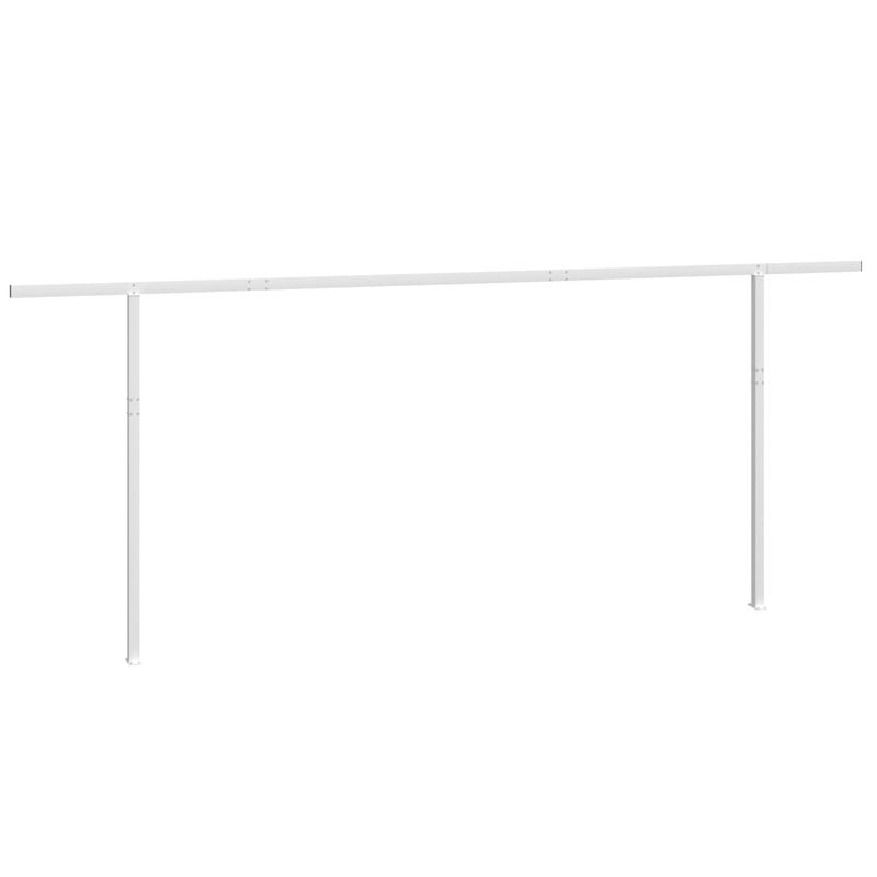 Casa si Gradina - Gradina si terasa - Umbrele si pavilioane - Umbrele - Set stalp pentru copertina, alb, 600x245 cm, fier - Infinity.ro
