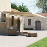 Casa si Gradina - Gradina si terasa - Umbrele si pavilioane - Umbrele - Set stalp pentru copertina, alb, 600x245 cm, fier - Infinity.ro