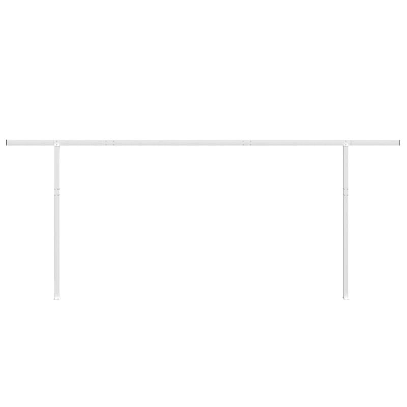 Casa si Gradina - Gradina si terasa - Umbrele si pavilioane - Umbrele - Set stalp pentru copertina, alb, 600x245 cm, fier - Infinity.ro