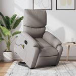 Ingrijire personala si Cosmetice - Sanatate si wellness - Articole wellness - Fotolii de masaj - Fotoliu electric masaj rabatabil cu ridicare, gri taupe, textil - Infinity.ro