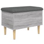 Casa si Gradina - Mobilier - Canapele si coltare - Banchete - Banca de depozitare, gri sonoma, 62x42x46 cm, lemn prelucrat - Infinity.ro