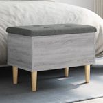 Casa si Gradina - Mobilier - Canapele si coltare - Banchete - Banca de depozitare, gri sonoma, 62x42x46 cm, lemn prelucrat - Infinity.ro