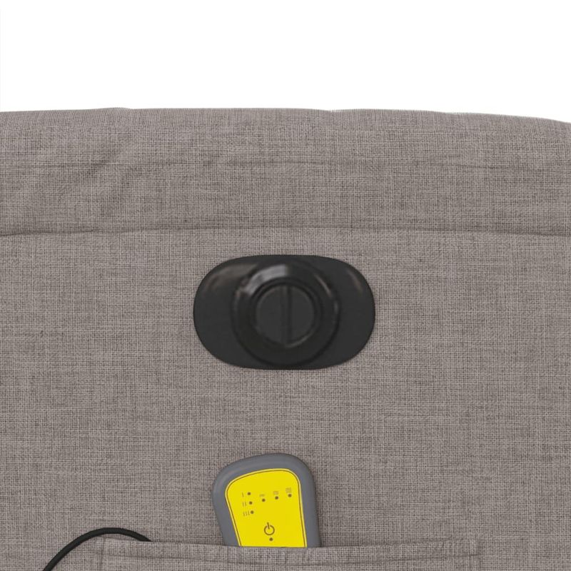 Ingrijire personala si Cosmetice - Sanatate si wellness - Articole wellness - Fotolii de masaj - Fotoliu electric masaj rabatabil cu ridicare, gri taupe, textil - Infinity.ro