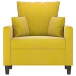 Casa si Gradina - Mobilier - Canapele si coltare - Canapele - Canapea de o persoana, galben, 60 cm, catifea - Infinity.ro