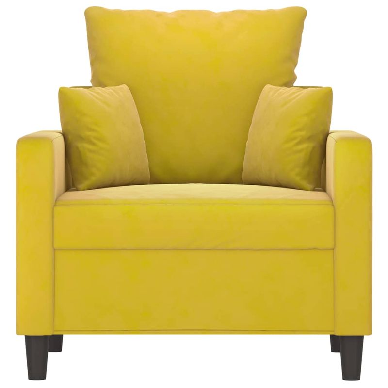 Casa si Gradina - Mobilier - Canapele si coltare - Canapele - Canapea de o persoana, galben, 60 cm, catifea - Infinity.ro