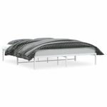 Casa si Gradina - Mobilier - Paturi si accesorii - Paturi - Cadru pat metalic, alb, 180x200 cm - Infinity.ro
