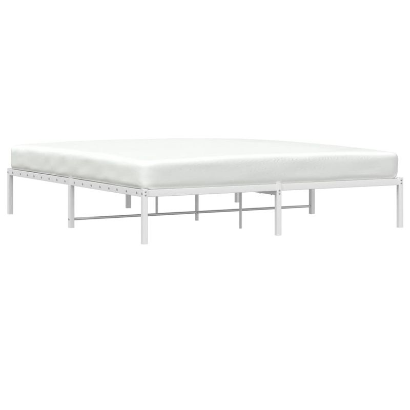 Casa si Gradina - Mobilier - Paturi si accesorii - Paturi - Cadru pat metalic, alb, 180x200 cm - Infinity.ro