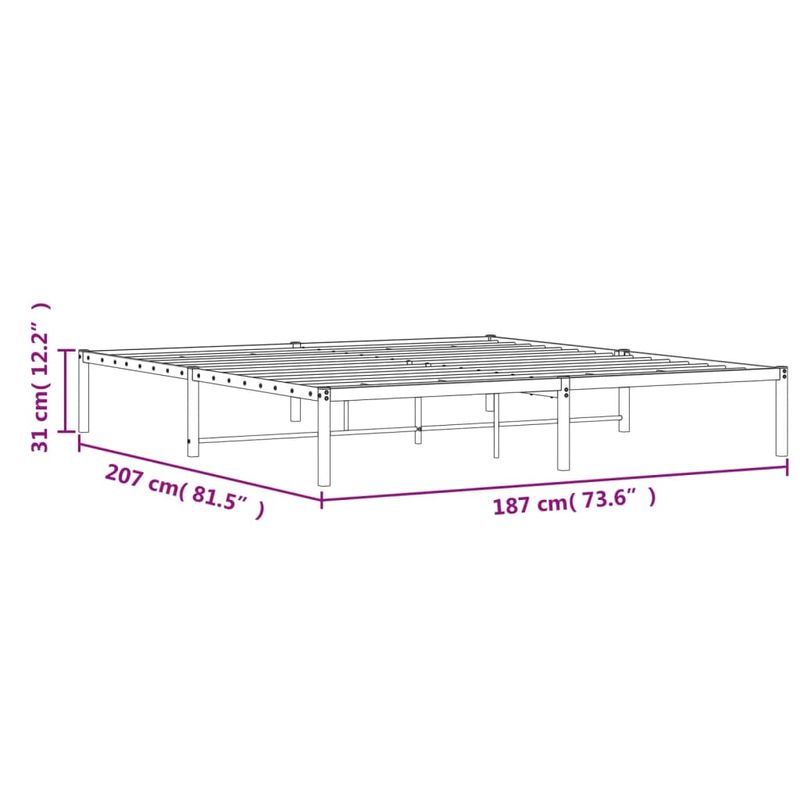 Casa si Gradina - Mobilier - Paturi si accesorii - Paturi - Cadru pat metalic, alb, 180x200 cm - Infinity.ro