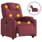 Ingrijire personala si Cosmetice - Sanatate si wellness - Articole wellness - Fotolii de masaj - Fotoliu electric de masaj rabatabil, rosu vin, textil - Infinity.ro