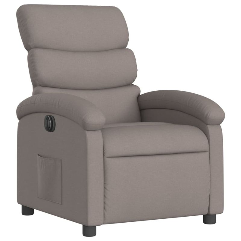 Casa si Gradina - Mobilier - Scaune si fotolii - Fotolii - Fotoliu rabatabil electric, gri taupe, material textil - Infinity.ro