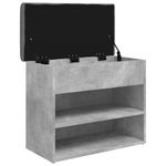 Casa si Gradina - Mobilier - Organizare si depozitare - Bancute - Banca de pantofi, gri beton, 62x32x50 cm, lemn prelucrat - Infinity.ro