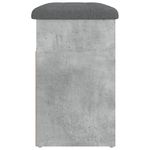 Casa si Gradina - Mobilier - Organizare si depozitare - Bancute - Banca de pantofi, gri beton, 62x32x50 cm, lemn prelucrat - Infinity.ro