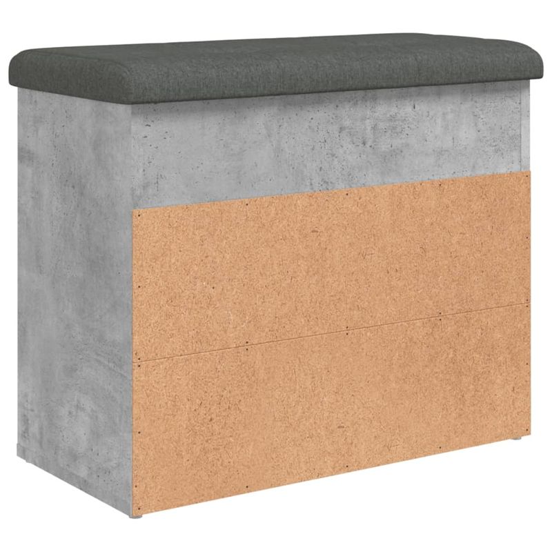 Casa si Gradina - Mobilier - Organizare si depozitare - Bancute - Banca de pantofi, gri beton, 62x32x50 cm, lemn prelucrat - Infinity.ro