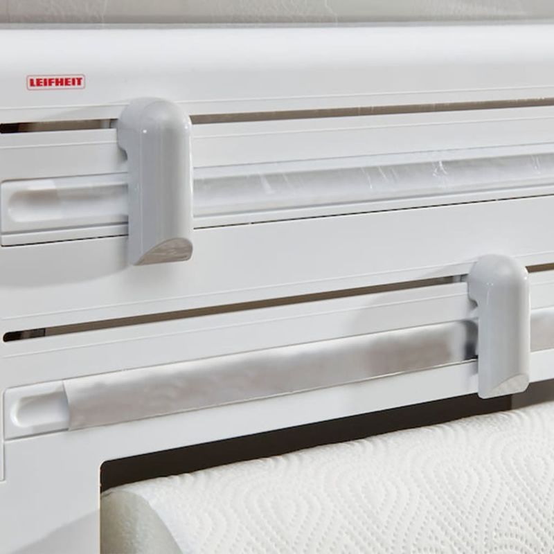 Casa si Gradina - Bucatarie si vesela - Organizare si depozitare bucatarie - Dispensere detergent - Leifheit Suport de perete pentru role Parat, alb 25703 - Infinity.ro