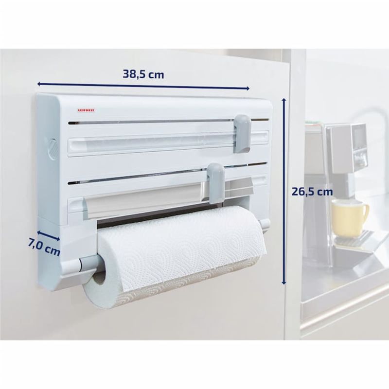 Casa si Gradina - Bucatarie si vesela - Organizare si depozitare bucatarie - Dispensere detergent - Leifheit Suport de perete pentru role Parat, alb 25703 - Infinity.ro